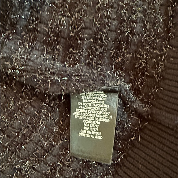 Alice + Olivia Black Cardigan with Silver Collar - Picture 5 of 10